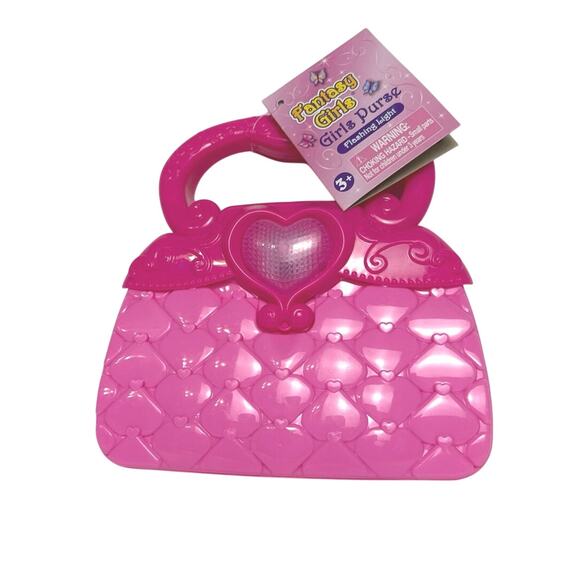 Fantasy Girls Purse Toy Dress-Up Pretend Glam Fashion Pink Flashing Lights - Picture 1 of 10